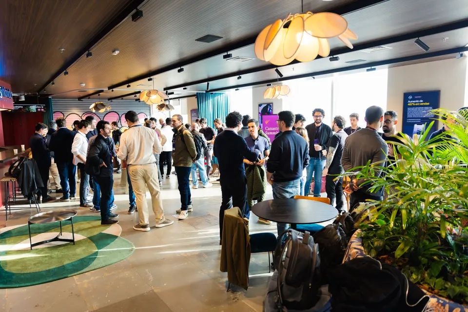 Crowded room during the evening gathering